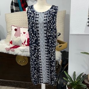 Floral knit tank dress